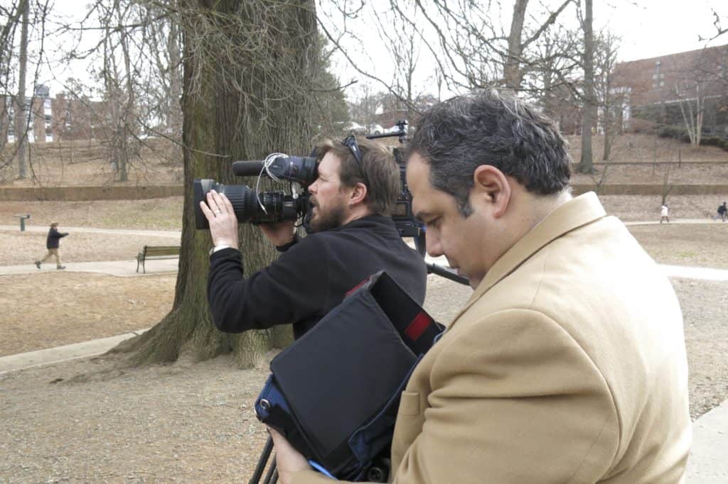 Al onsite shooting a video Al onsite shooting a video